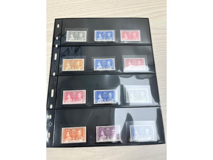 including KGVI Coronation issues, QEII Coronation commemoratives, QEII Royal Silver Wedding sets, and other related issues. T